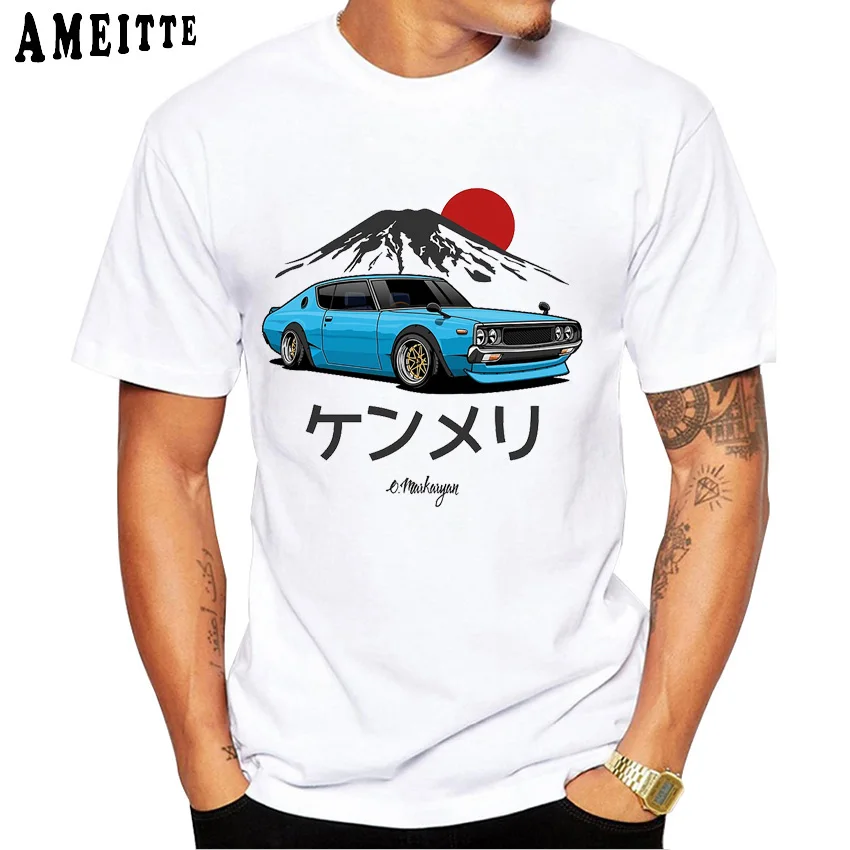 Футболка мужская с принтом автомобиля JDM Skyline GTR Kenmeri R32 Новая повседневная