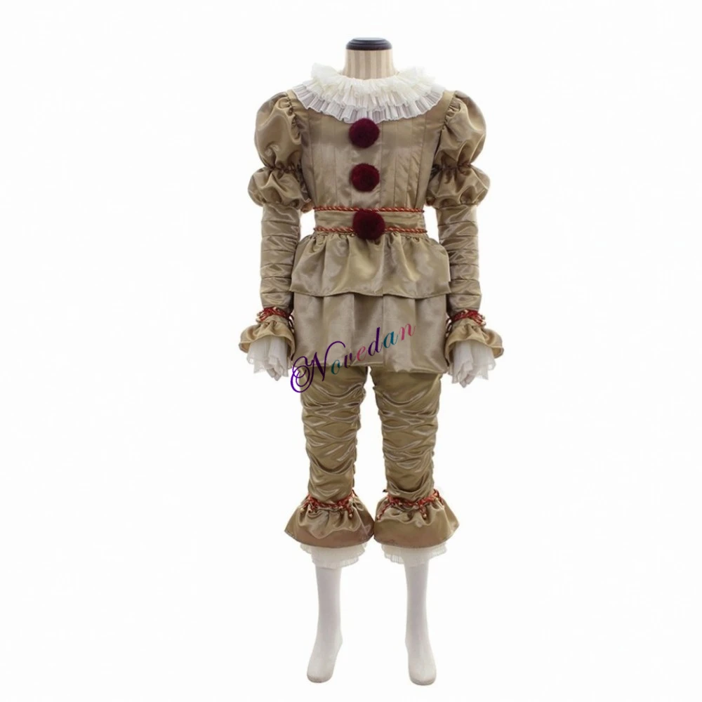 Pennywise костюм клоуна страшный ужас фильм Стивен Кинг это Джокер маска на Хеллоуин для женщин мужчин и взрослых