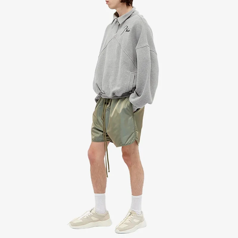 

Sale Casual Drawstring Mid Waist Jogger Shorts Vintage Summer Men Solid Loose Shorts Fashion Mens Oversize Short Pant Streetwear