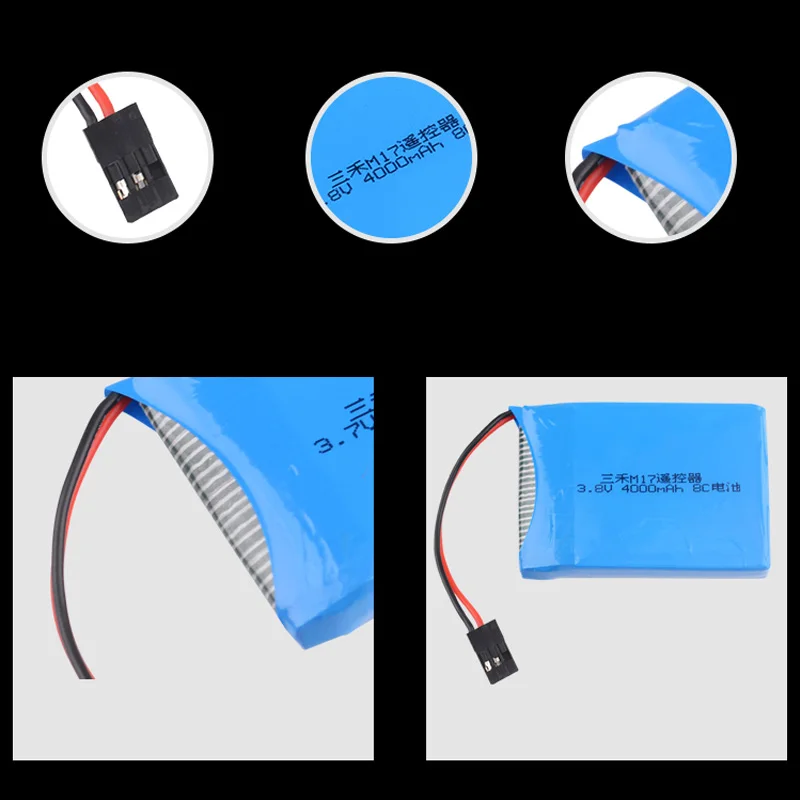 

3.8V 4000mAh 8C HV Lipo Battery Futaba Connector for SANWA MT44 M17 RC Remote Controller Transmitter Radio Control Parts