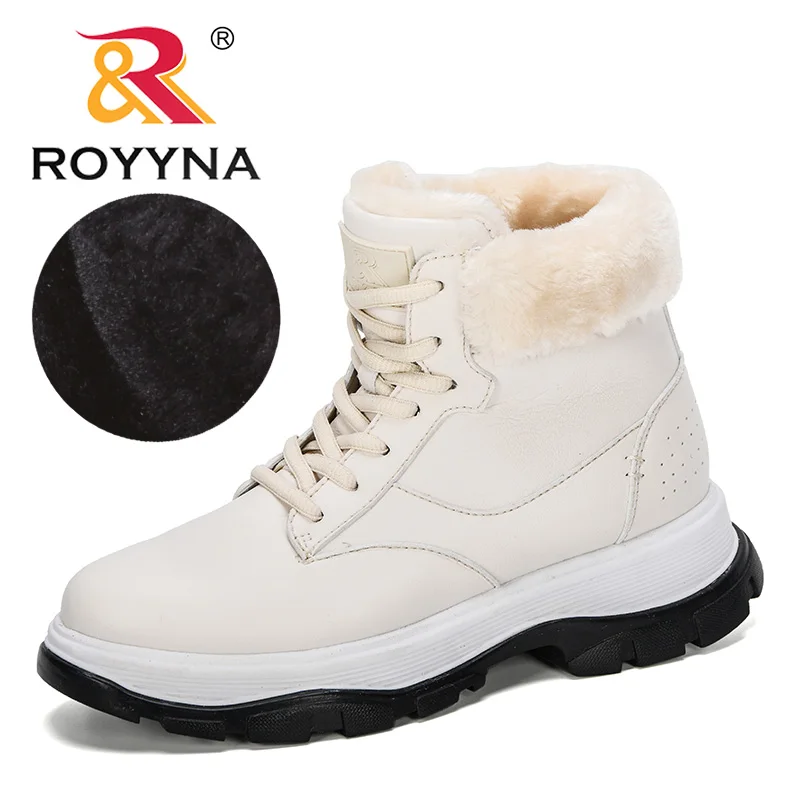 

ROYYNA/Новинка 2020 года; Стильные зимние повседневные ботинки с высоким берцем; Женские Теплые ботильоны; Зимняя обувь; Botas; Женская плюшевая нес...