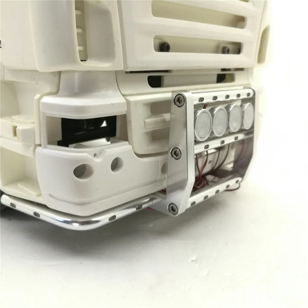 Алюминиевый Сплав передний бампер с 22 огнями для 1:14 Tamiya Scania серии трактор 620 56323 730