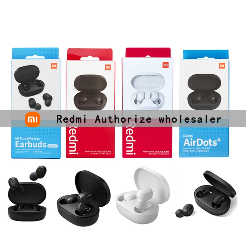 2-10 шт. Xiaomi Redmi AirDots 2 шумоподавление с микрофоном управление ИИ белый S настоящая