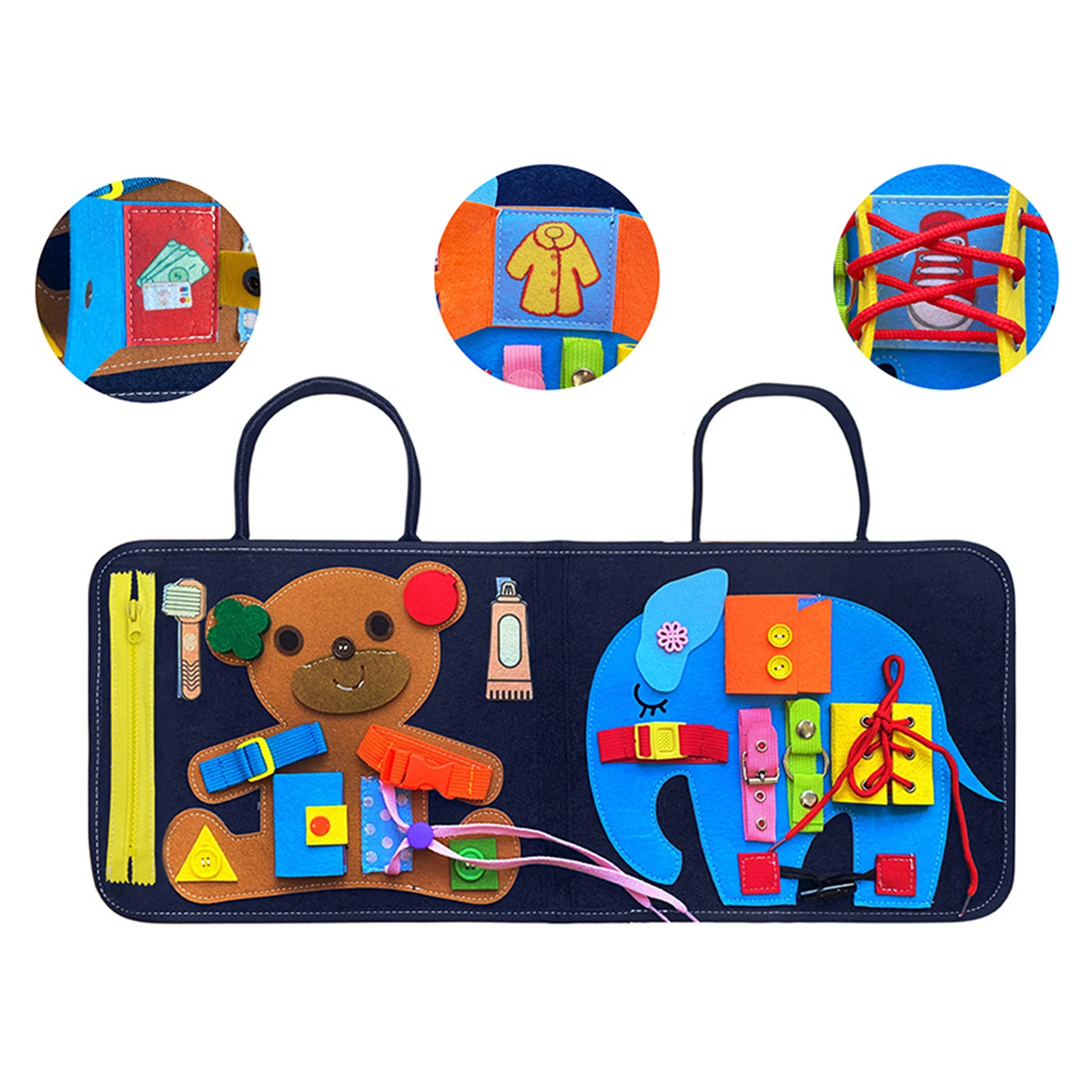 

Toddler Busying Board Basic Skills Learning Activity Board Cloth Books Develop Basic Skills For Kids Educational Learning Toys