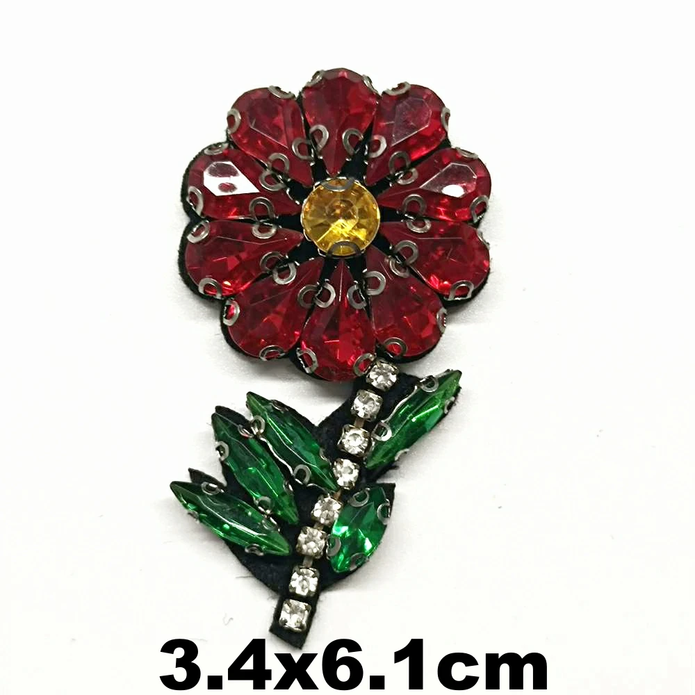 

DIY embroidery beaded flower embroideried patches for clothing QR-3327