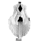 Элегантное кружевное платье-смокинг со шнуровкой, темпераментное вечерние нее платье в стиле ретро со шнуровкой, белое винтажное платье принцессы в Королевском Стиле, Хэллоуин, XL