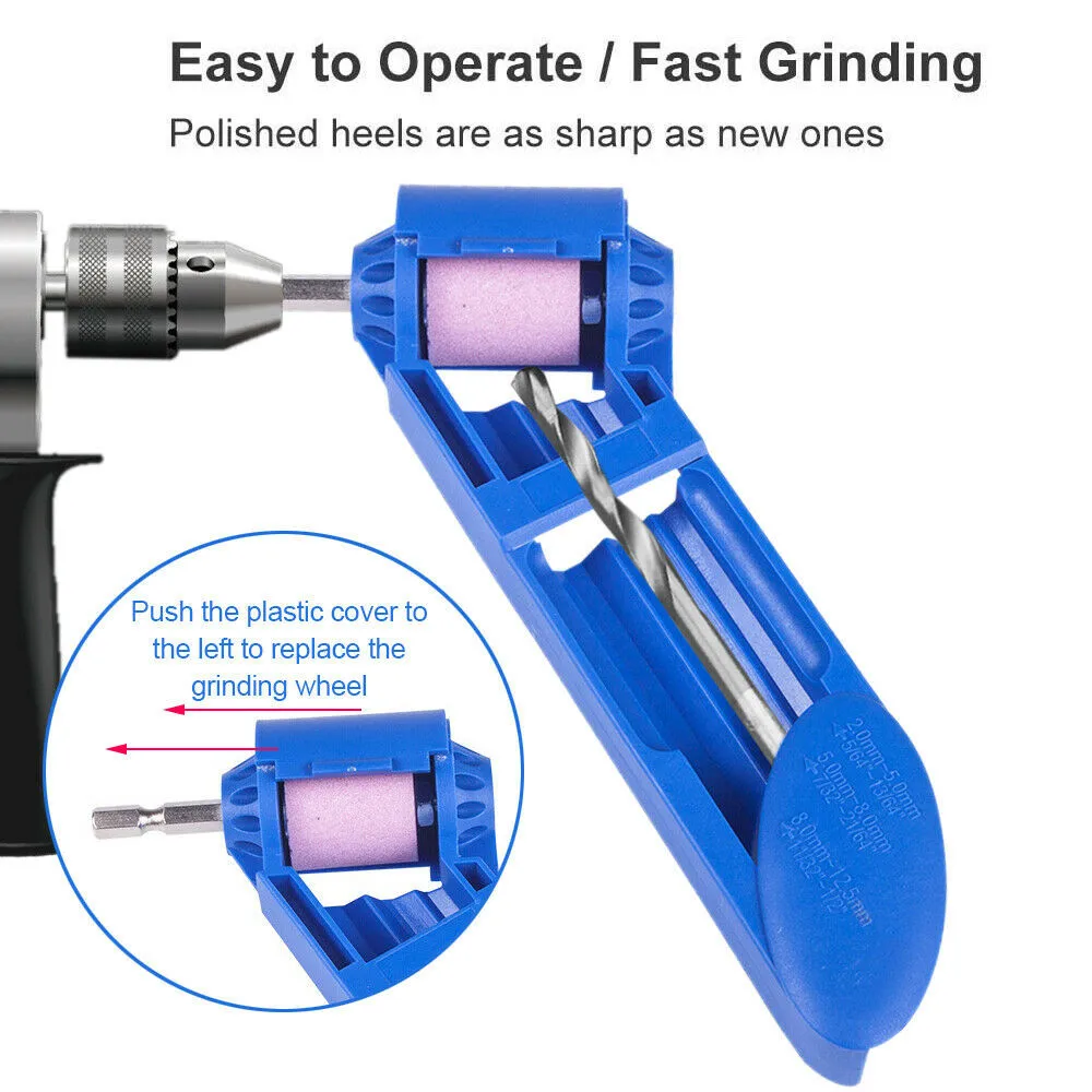 

Portable Drill Bit Sharpener Sharpening Tool Corundum Resisting Grinding Wheel Millstone Accessories