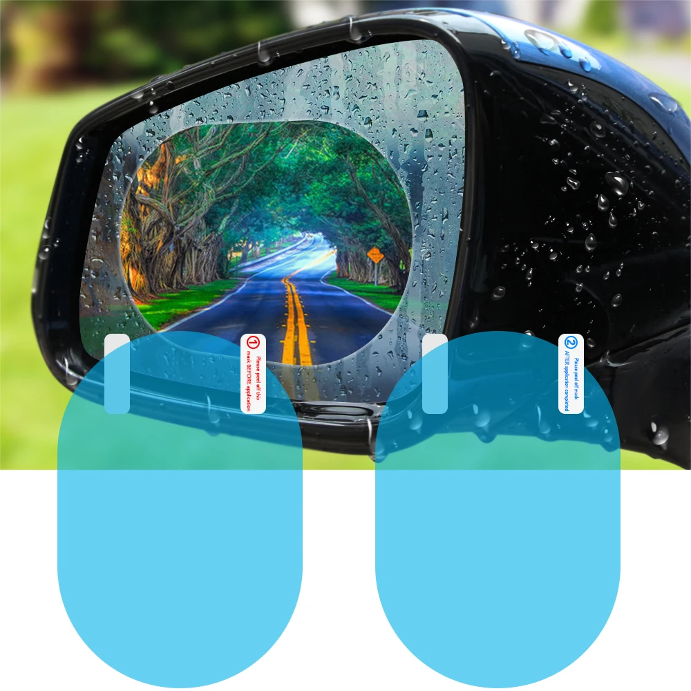 2/Pcs Car Rearview Mirror Protective Film Window Clear Anti Dazzle Waterproof Rainproof Fog Sticker | Автомобили и мотоциклы