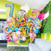 big donut figure balloons candy ice cream digital balloon baby shower birthday party supplies kid toys donut grow up decoration
