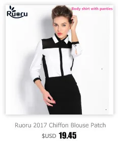 Ruoru, Женская официальная одежда, белая рубашка, рабочие топы размера плюс, Офисная рубашка, боди с длинным рукавом, блузки, Blusas Femininas Blue