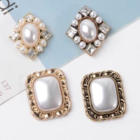 5 pcslot pearl diamond alloyl square for headwear shoes bag hair clothing material accessories wedding decoration invitation