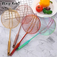 1pc stainless steel strainer mesh hot pot skimmer strainer mesh oval fine mesh food oil strainer ladle strainers kitchen tools