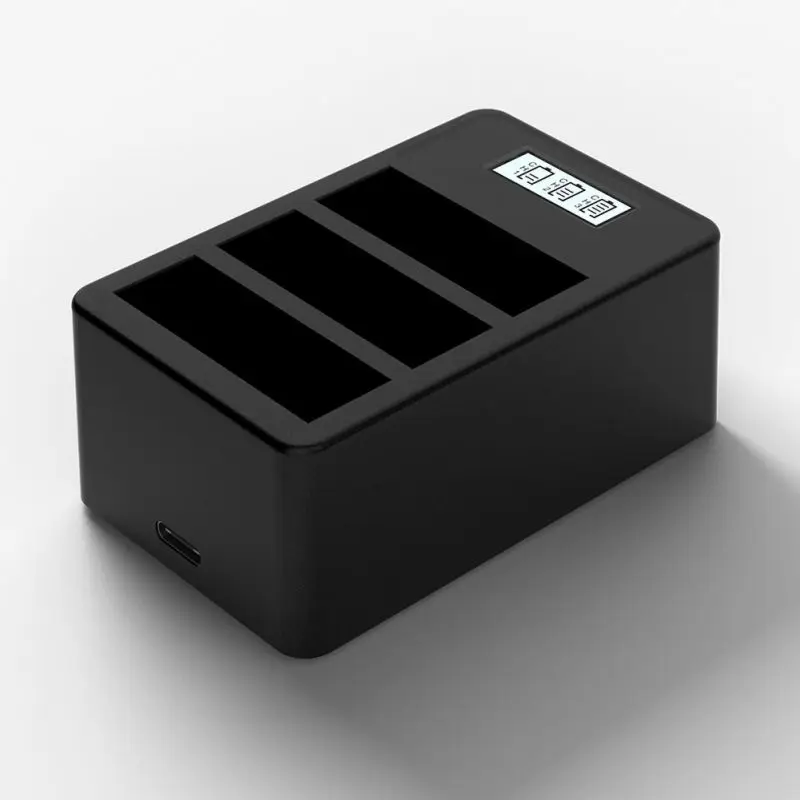 Для Osmo Action battery 3 шт Chager для DJ camera с интеллектуальным ЖК-дисплеем защита от зарядки