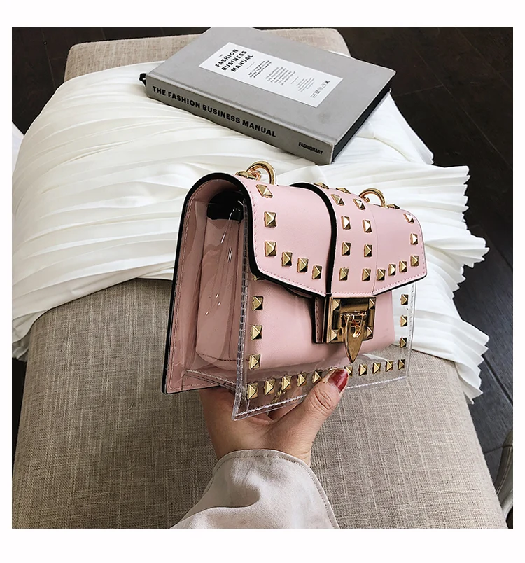 Лидер продаж роскошная брендовая Прозрачная женская сумка из прозрачного ПВХ