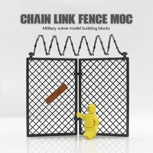 Военные ворота сцена дверь забор армейский солдат фигурки аксессуары строительные блоки спецназ полицейский штурм антитеррористические кубики MOC игрушка