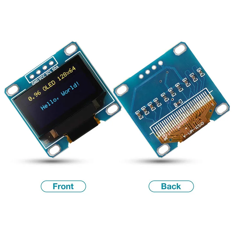 

5 Pcs 0.96 Inch OLED Module 12864 128X64 Yellow Blue SSD1306 Driver I2C IIC Serial Self-Luminous Display Board