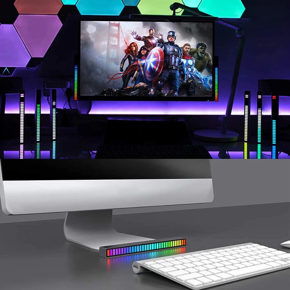 Светодиодная ленсветильник со звуковым управлением звукосниматель Ритм