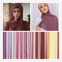 hijabs scarf fashion women chiffon solid muslim scarf ladies shawls and wraps soft female foulard hijab stoles head underscarves