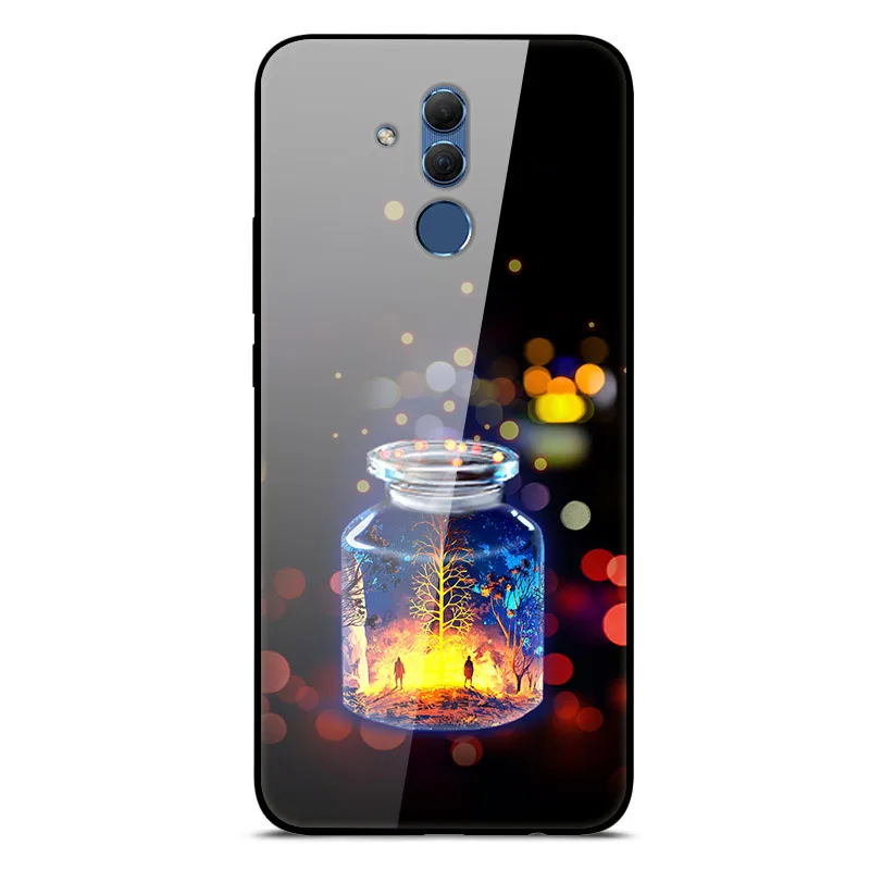 Mate 20 Lite чехол для huawei mate 20 Lite чехол s 6,3 силиконовый бампер из закаленного стекла+ Жесткая задняя крышка из поликарбоната чехол для телефона s Coque - Цвет: 37