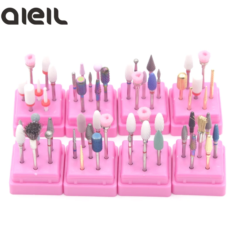 7 шт. набор твердосплавных керамических сверл для ногтей насадка маникюра