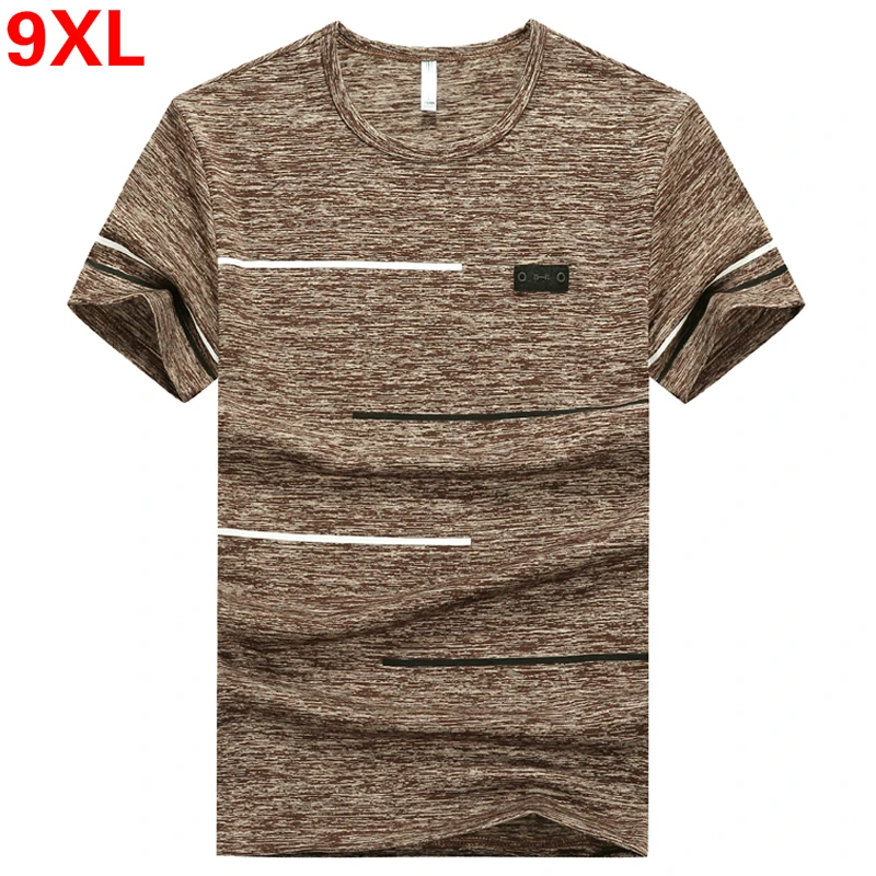 

Plus size M~7XL 8XL 9XL Summer Brand Tops & Tees Quick Dry Slim Fit T-shirt Men sporting Clothing Big size Short sleeve t shirt