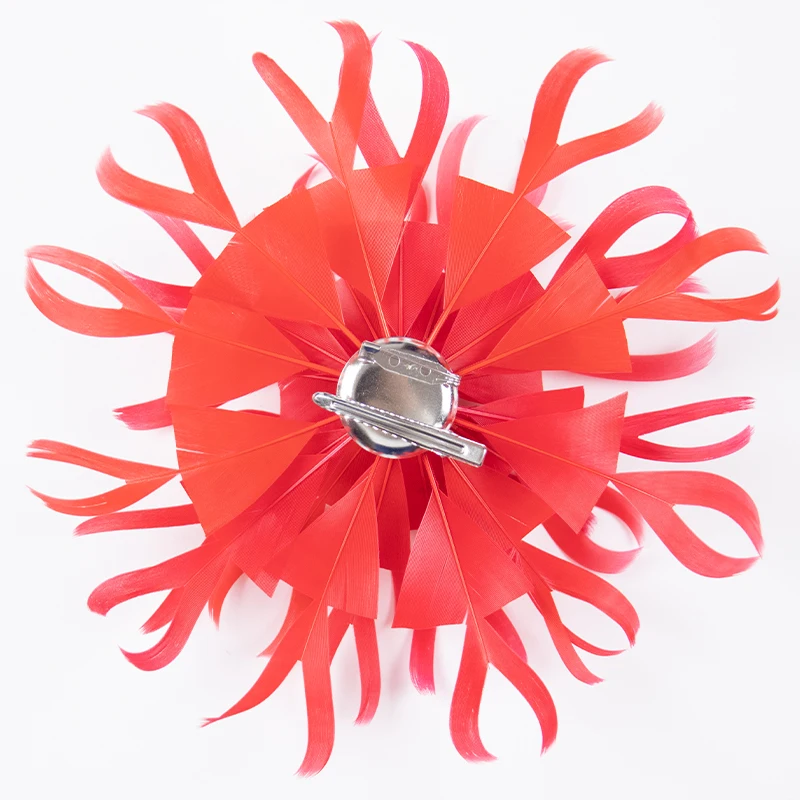 

Feather Headpiece / Clip Headdress Accessory/Headwear Feather with Floral 1pc Wedding / Special Occasion / Tea Party Headpiece