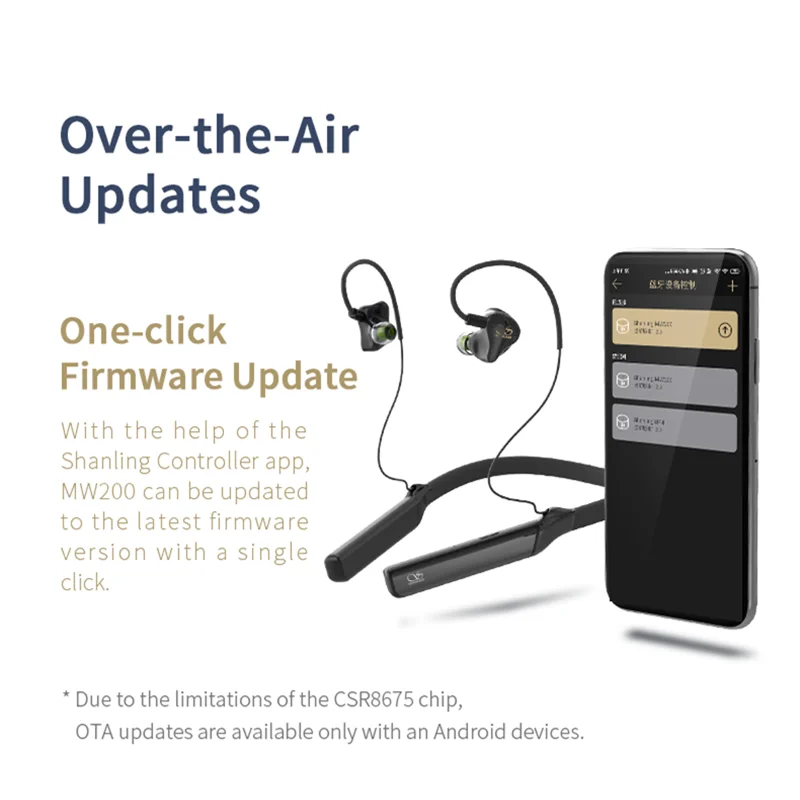 Кабель для беспроводных наушников SHANLING MW200 с шейным ободом усилитель Bluetooth