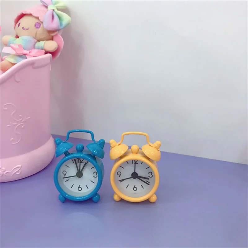 

Mini Alarm Clock Electronic Round Number Double Bell Desk Table Digital Quartz Clock Home Decoration Retro Portable Cute Durable