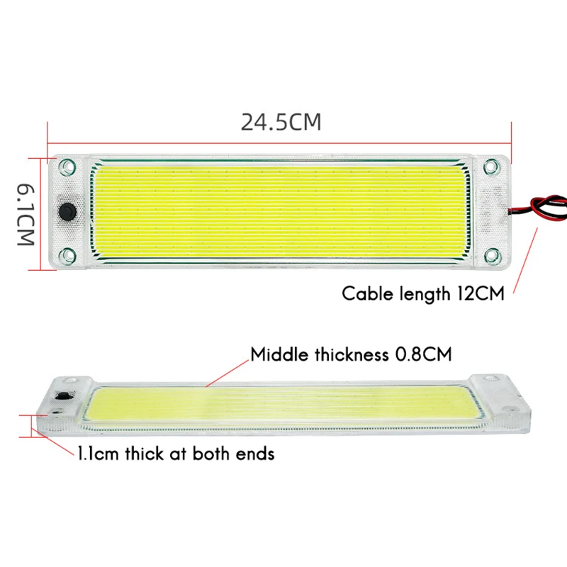 

24V LED DRL COB Car Daytime Running Lights Reading Light LED Strip Light Fog Lamp 8000K RV Caravans Bus Truck