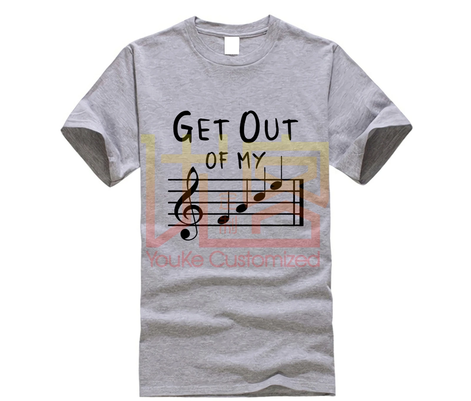 Мужская футболка с круглым вырезом и короткими рукавами Забавные музыкальные