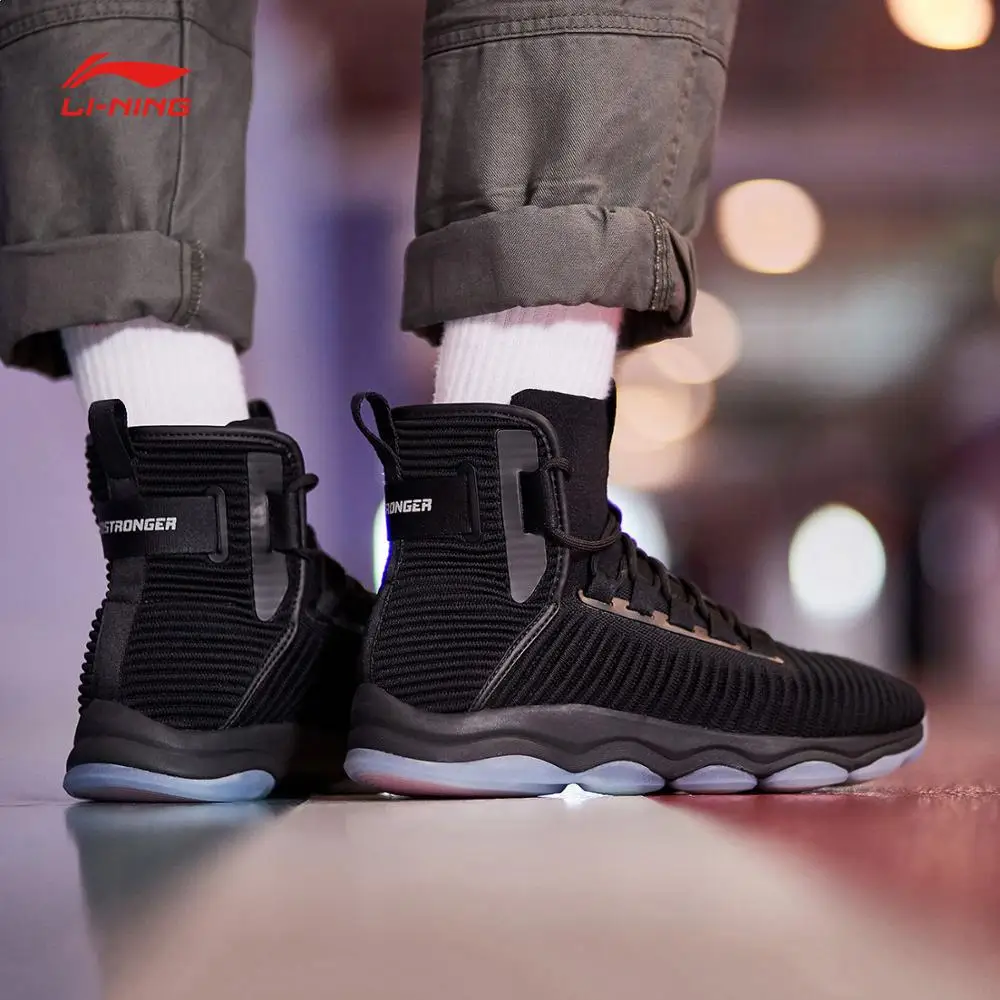 Li-Ning/Мужская обувь GO MASTER ; спортивная обувь на подушке с высоким вырезом и дышащей подкладкой; удобная спортивная обувь; AFJN015 SJAS18