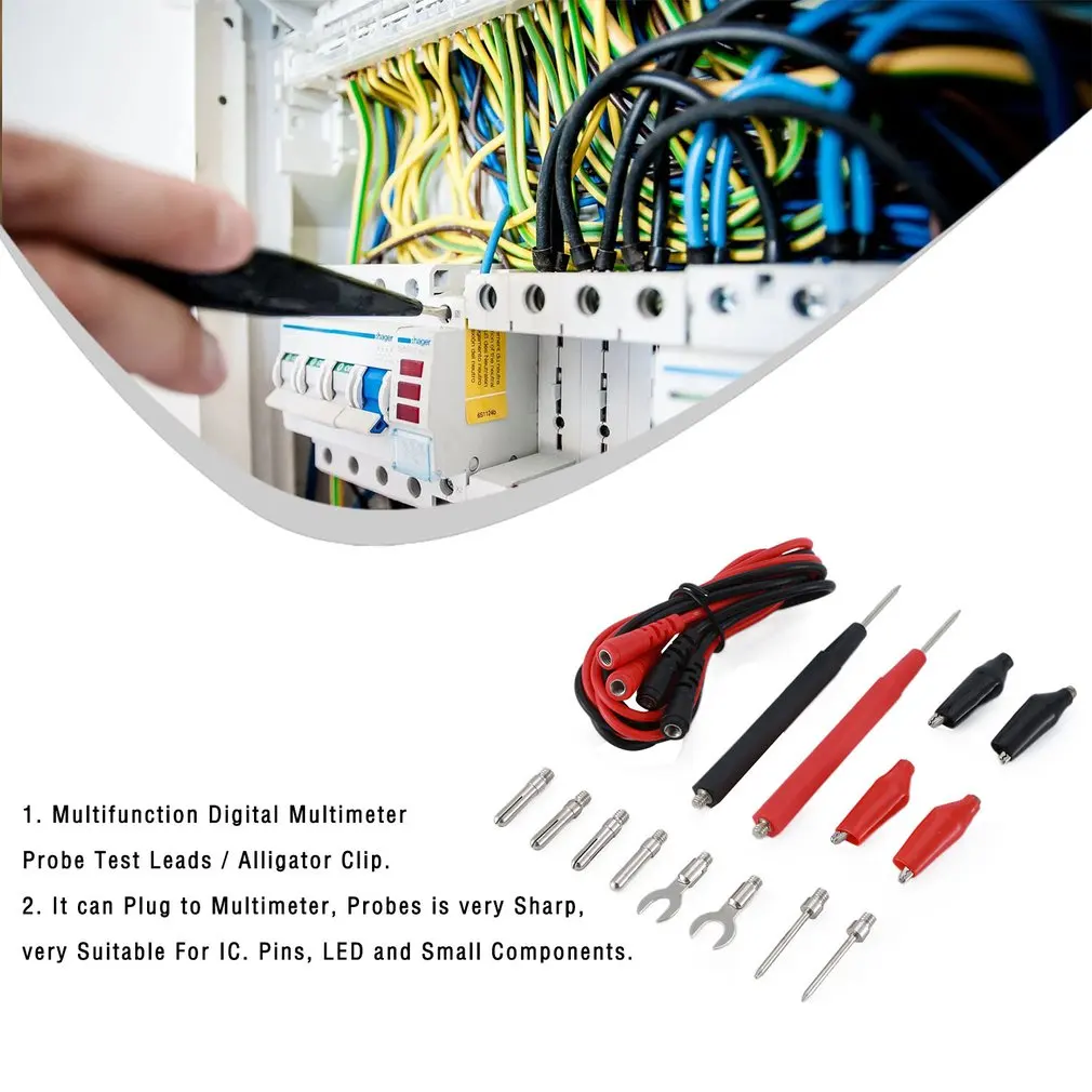 

Alligator Clips Test Leads Multifunction Combination Test Cable Wire Digital Multimeter Probe Test Lead Cable Alligator Clip