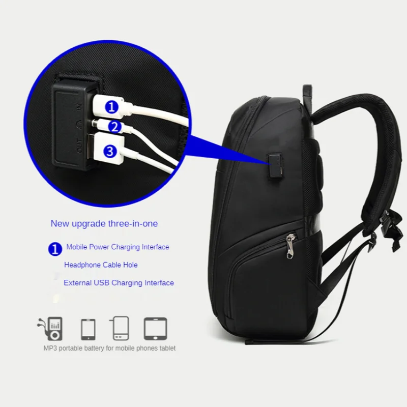 

Waterproof 15.6 Inch Laptop USB Charger Backpack Men Business Travel Women Oxford Rucksack Male School Bag mochila High capacity