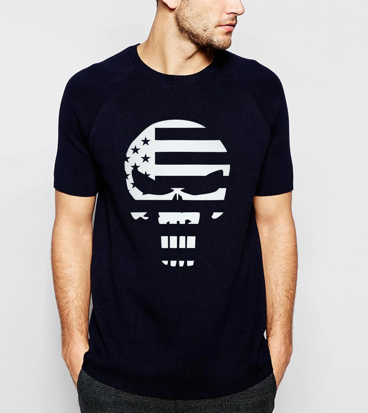 Футболка мужская футболка с принтом черепа американского снайпера Криса Кайла