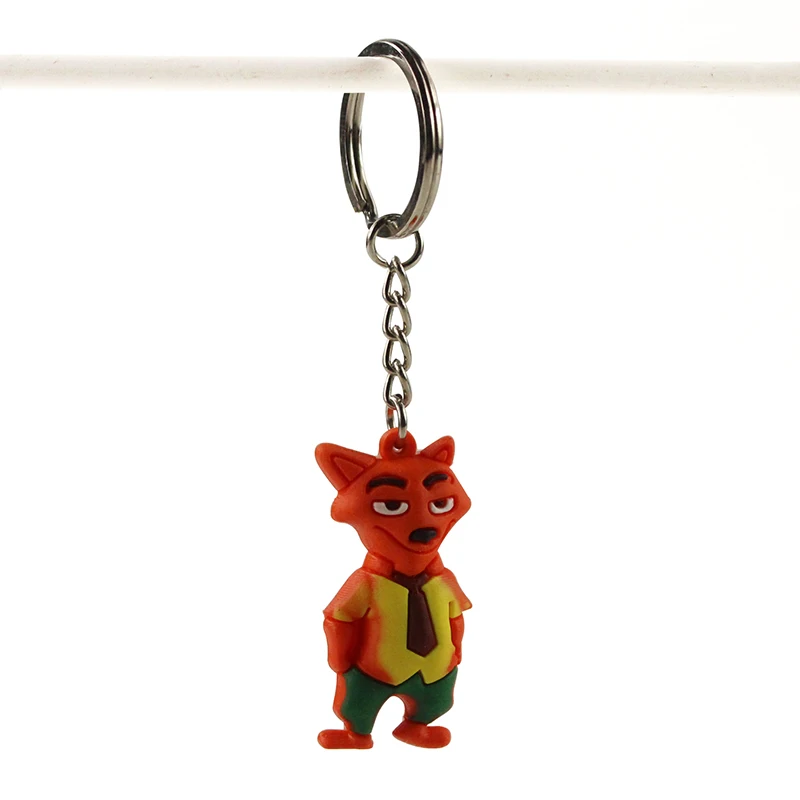 6Pcs/Set Disney Zootopia Cartoon Figure Nick Judy Keychain Creative Cute Fox Rabbit Fashion Bag Pendant Car Key Chain Accessorie on - 6 шт./набор, Дисней Зверополис Комикс Фигурка Ник Джуди Брелок Творческий Милый Лисица Кролик Мода Подвеска Для Сумки и К