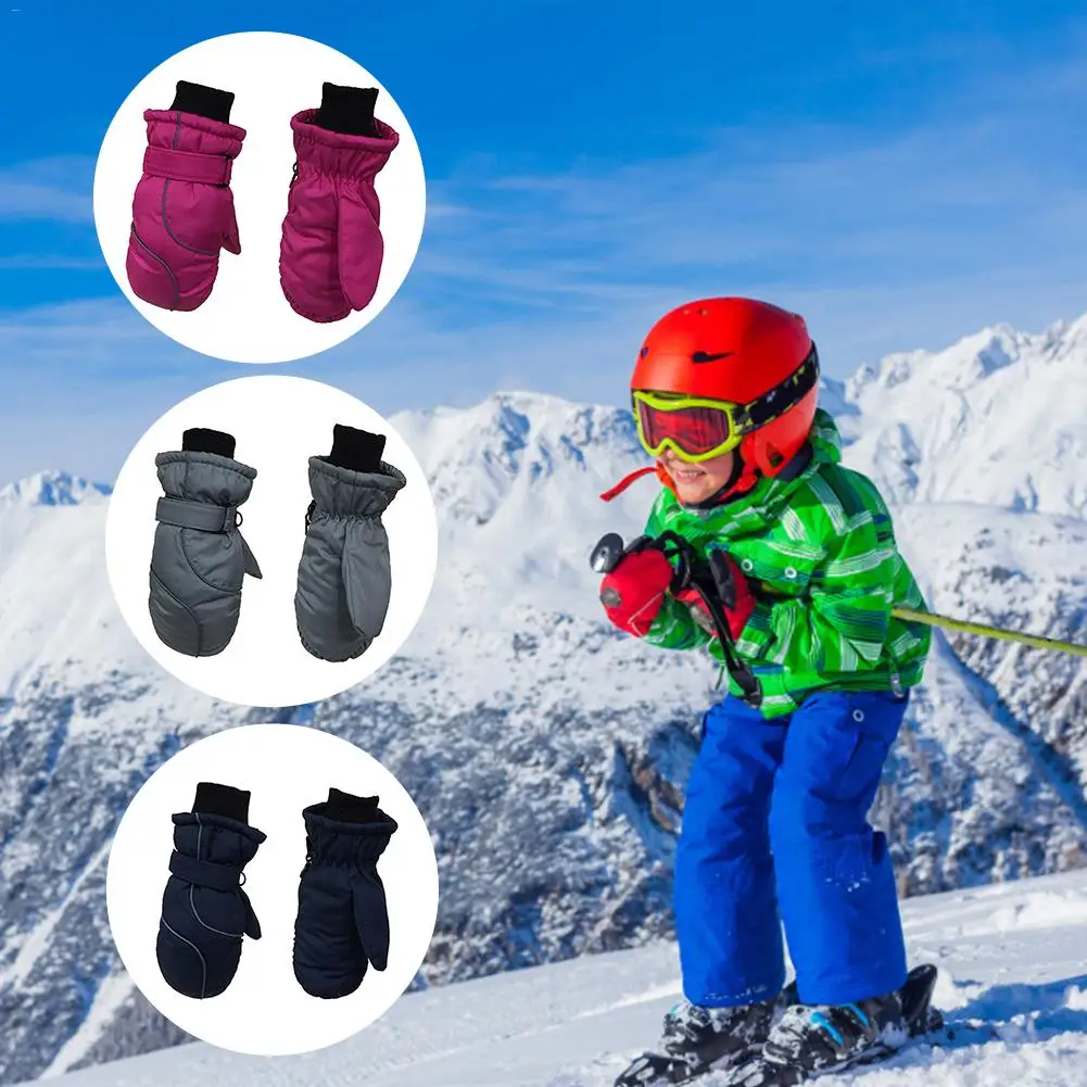 

Cute Winter Waterproof And Windproof Outdoor Children Warm Thicken Ski Gloves