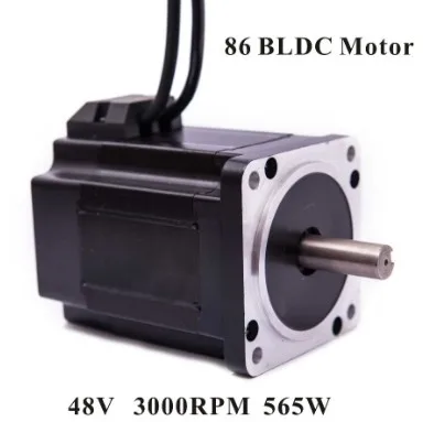 

BLDC 86mm Brushless DC Motor 48VDC 310VDC 565W 3000rpm Square Flange 86 mm