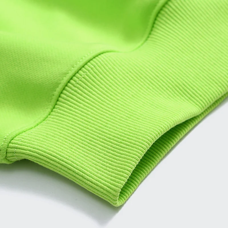 

EleeMee 2021 Spring Streetwear Hoodies For Women Long Sleeve Solid Color Short Crop Tops Stylish Preppy Chic Candy Size S-M