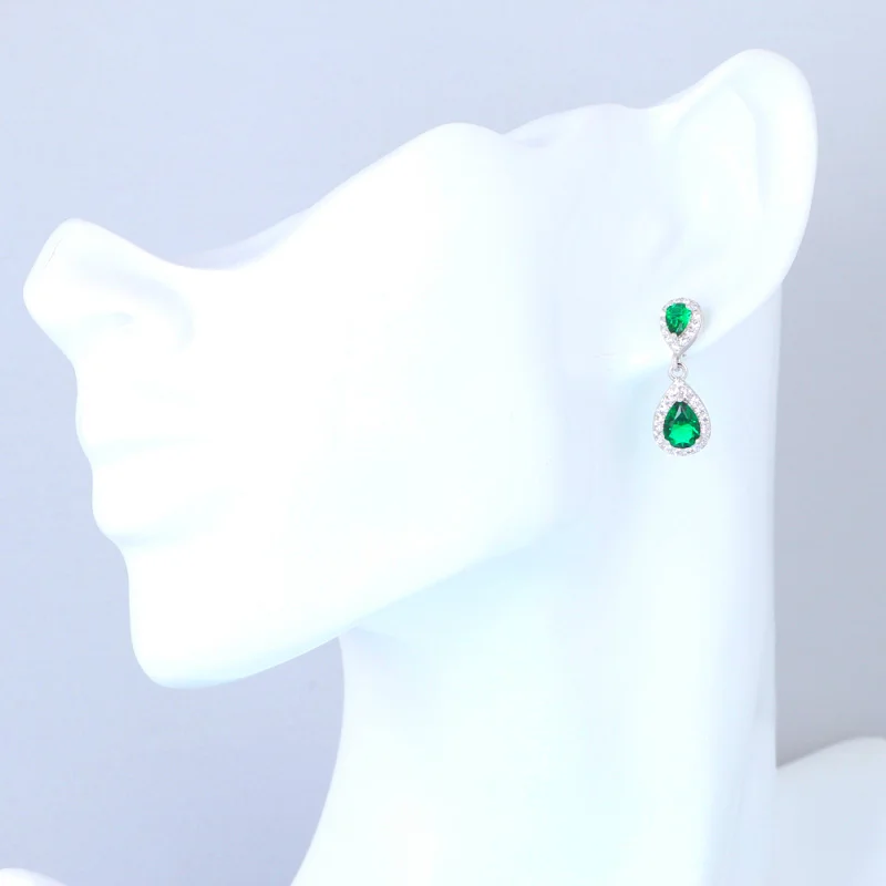 Серьги-гвоздики JE1074 с серебряным наполнителем в форме капли воды | Украшения и