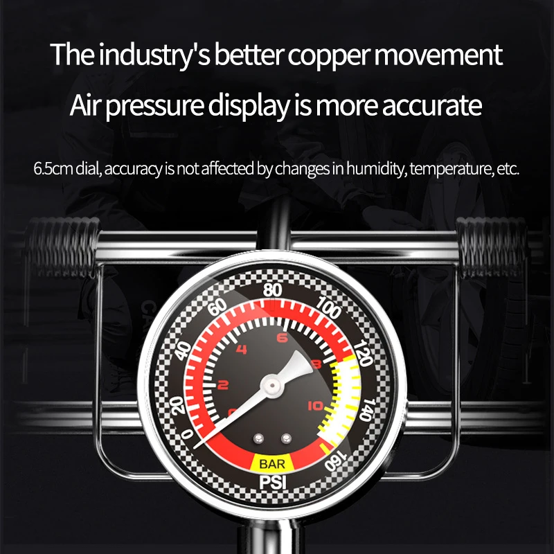 Xunting Bicycle Foot Pump Air with Pressure Maxium 200psi Schrader Presta Tyre Inflator Mini Gauge Tire Pumping Bike Accessories | Спорт и