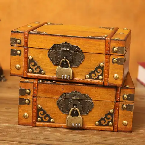 Ручной работы, коробка подарка ювелирных изделий с губкой Винтаж деревянная коробка для хранения книг ящик для хранения Организатор сокров...