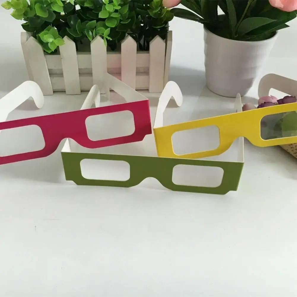 

Paper Frame 3D Firework Glasses Rainbow Light Lamp 3D Fashion Design Glasses