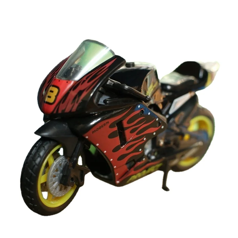 

Diecast 1/18 Vehicles Car Number 8 Motorcycle 12cm Aolly Children Toy Car Decorative Ornaments Model Car Gift for Boy