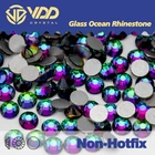 VDD зеленый огонь AAAAA Высшее качество Аксессуары для 3D дизайна ногтей Стразы с плоской задней стороной Камни DIY ремесло украшение