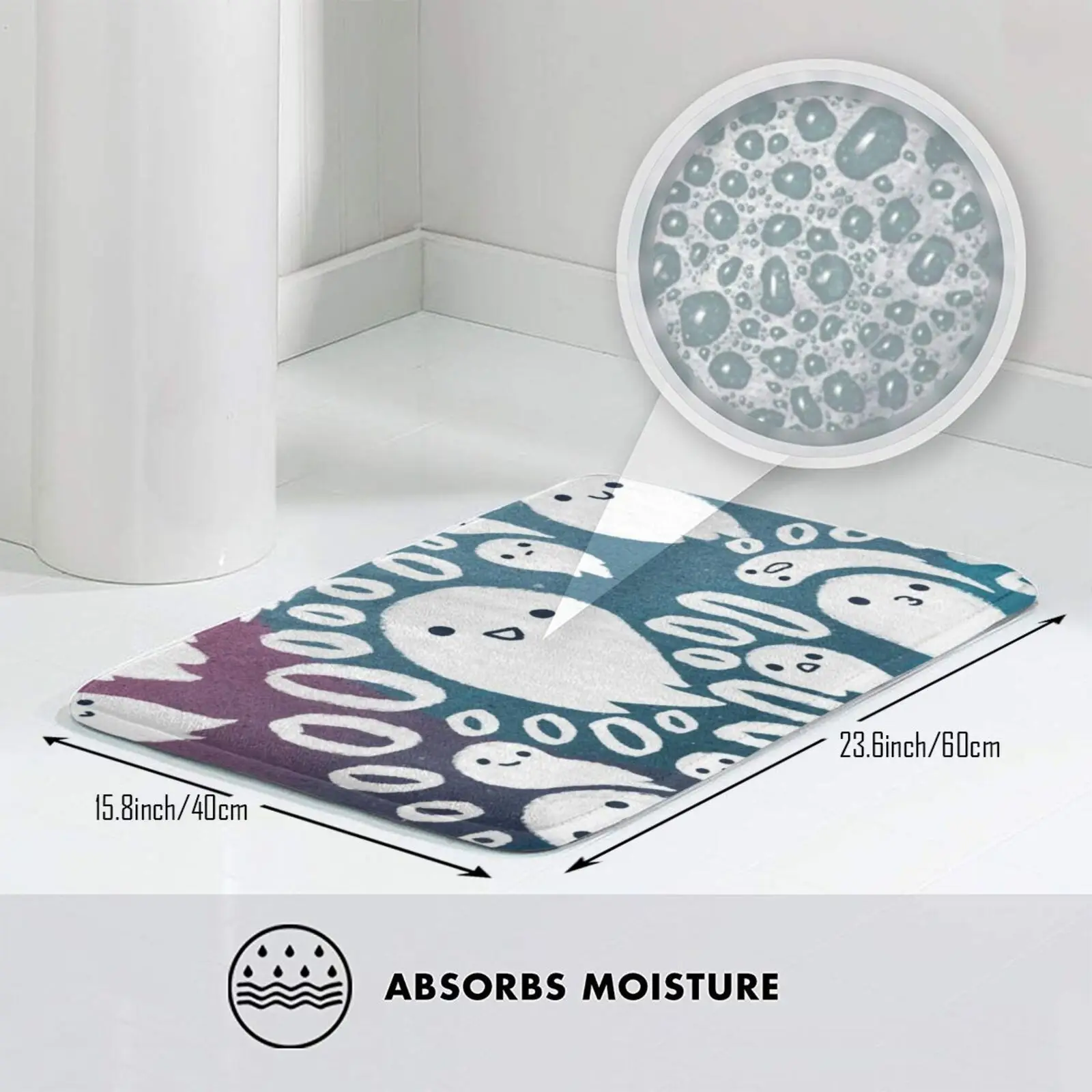 Мягкий Нескользящий Коврик для путешествий Ghosties 597 коврик подушка призраки