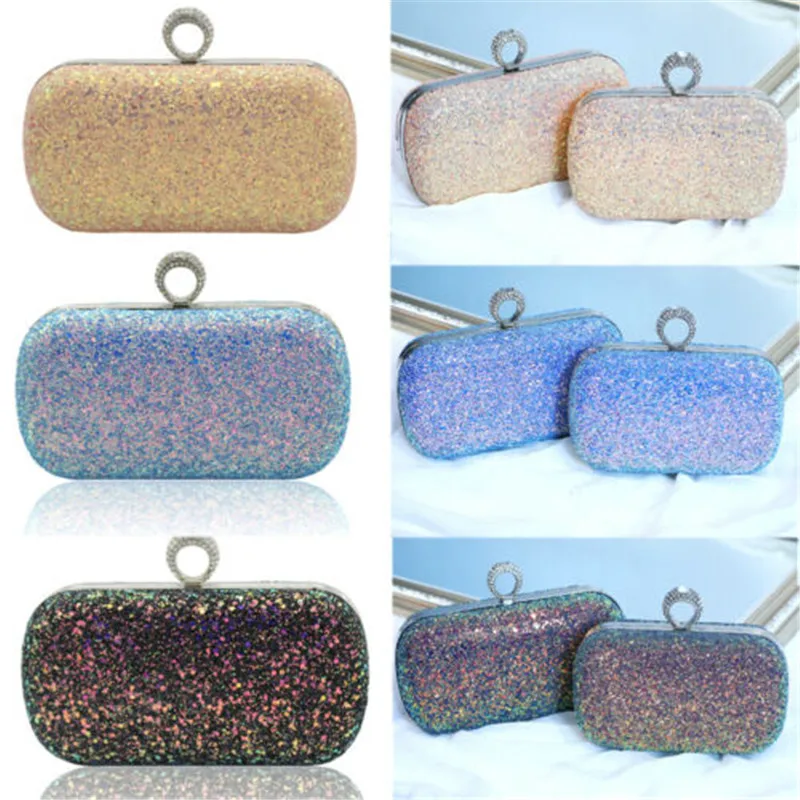 Блестящий женский вечерний клатч с блестками Женская блестящая дизайнерская