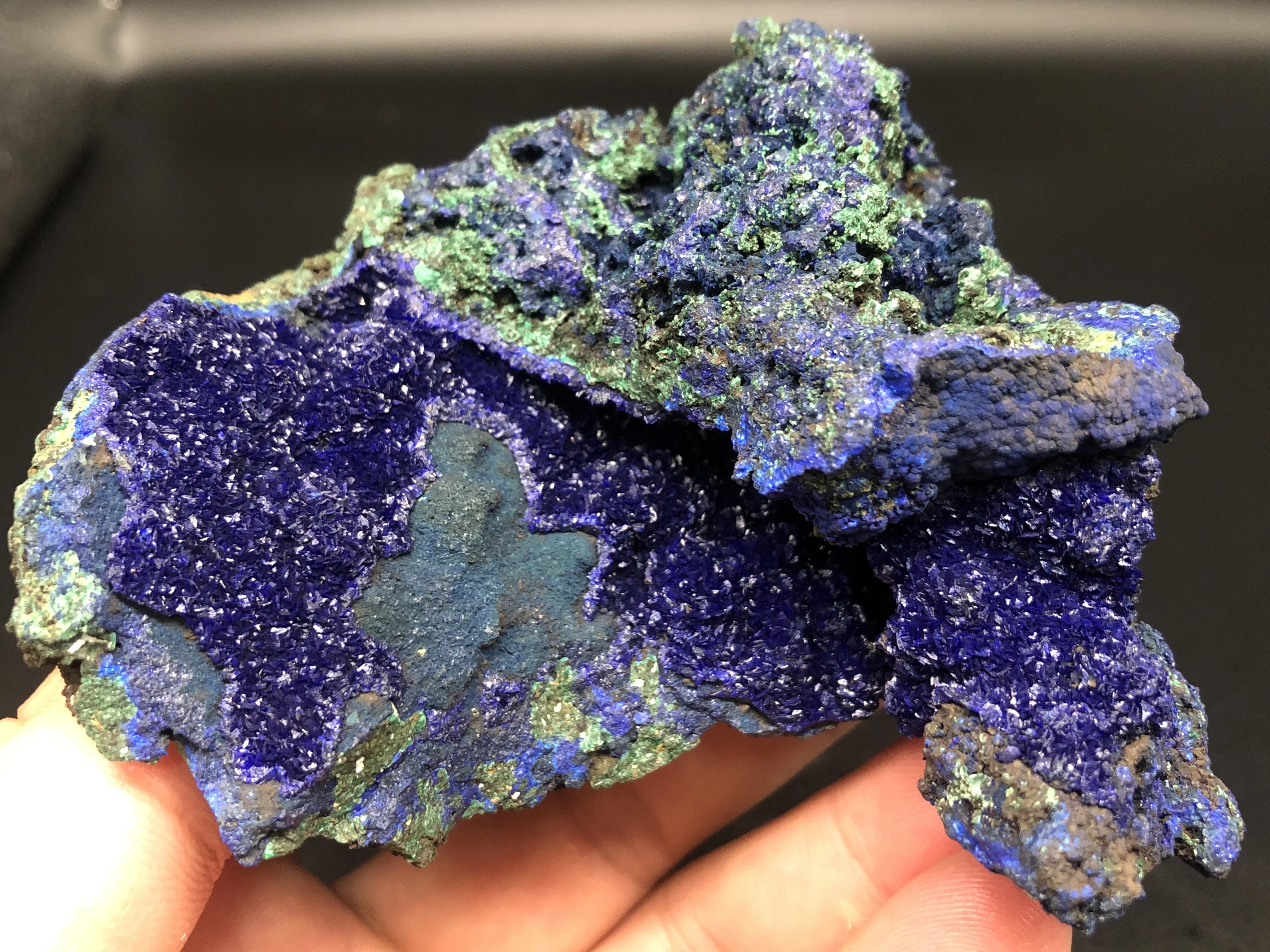 

227.7gRare natural quartz crystal natural azurite Malachite gemstone paragenetic stone aural energy healing mineral samples