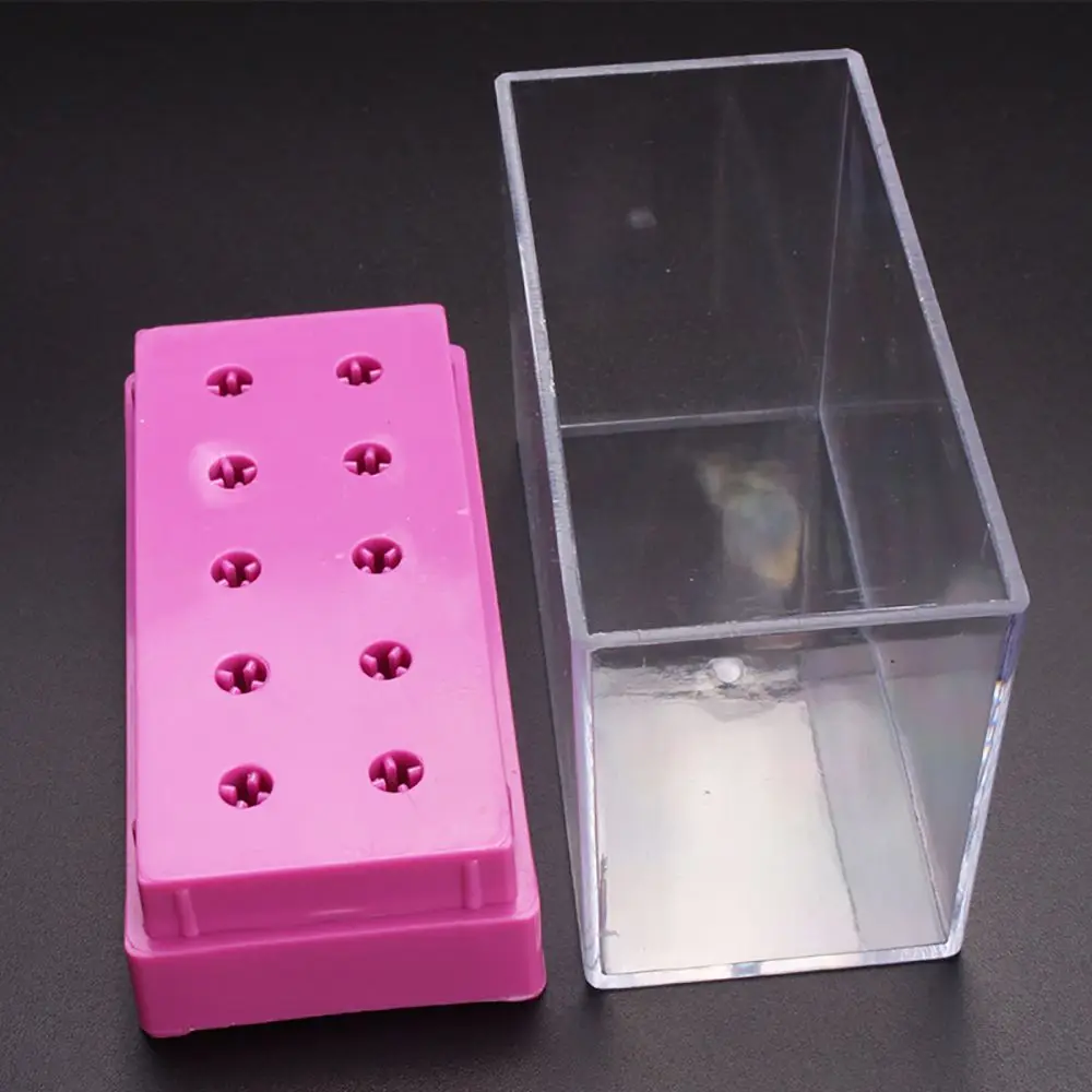 1 шт. набор сверл для ногтей коробка хранения 10 слотов Стенд маникюра Инструменты