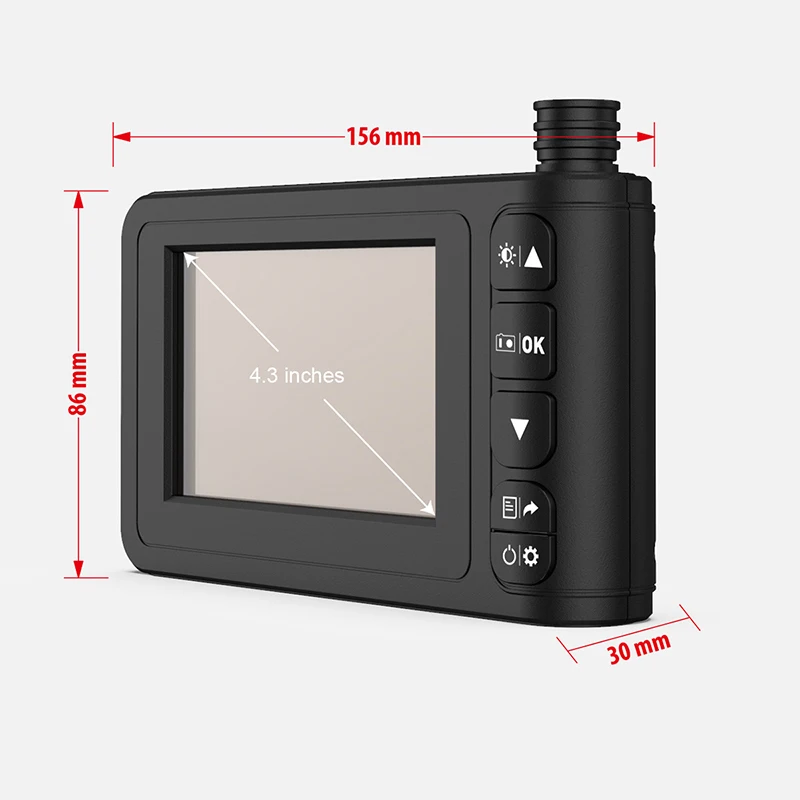 

Industrial Endoscope Handheld 4.3inch LCD Screen Borescope High Definition 1080P Pipe Inspection Camera with LED Light F