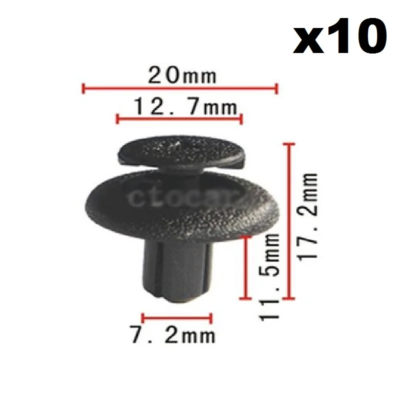 

10pcs OEM Nylon Fastener Rivet Push-Type Retainer Clip For Lexus For Toyota 90467-07138 Direct push expansion buckle